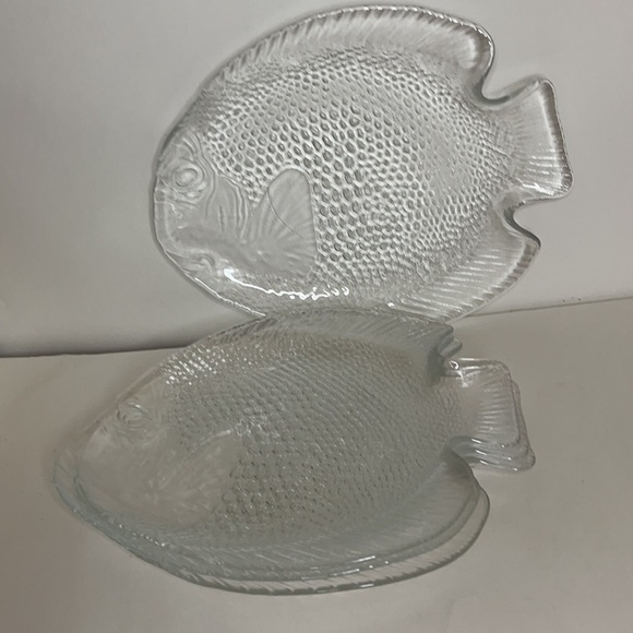 Glass fish plate set - Picture 2 of 12